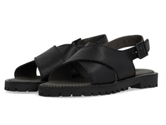 Angulus sandal black braided with buckle  